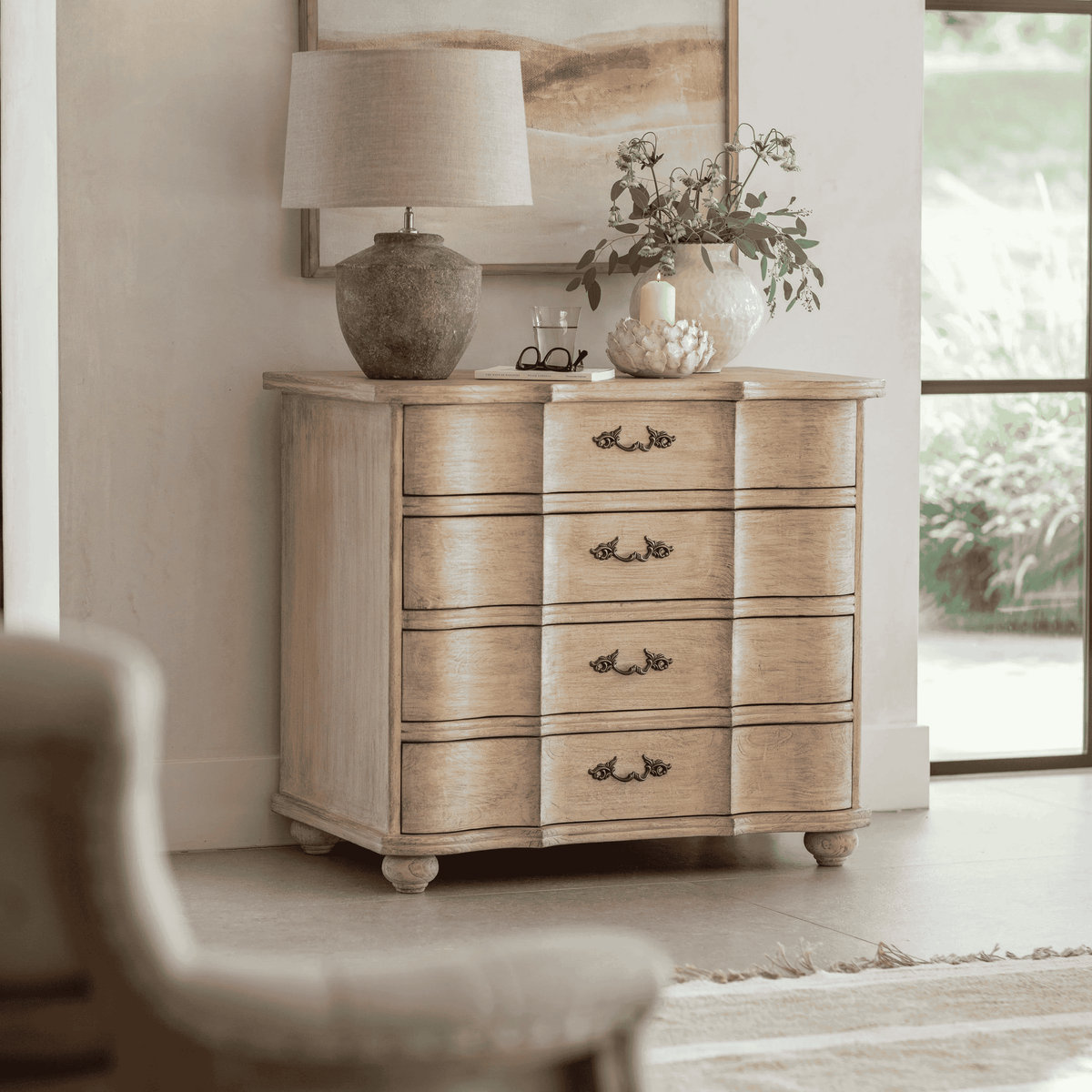 Ambersham Reclaimed Elm Large Chest of Four Drawers 90cm