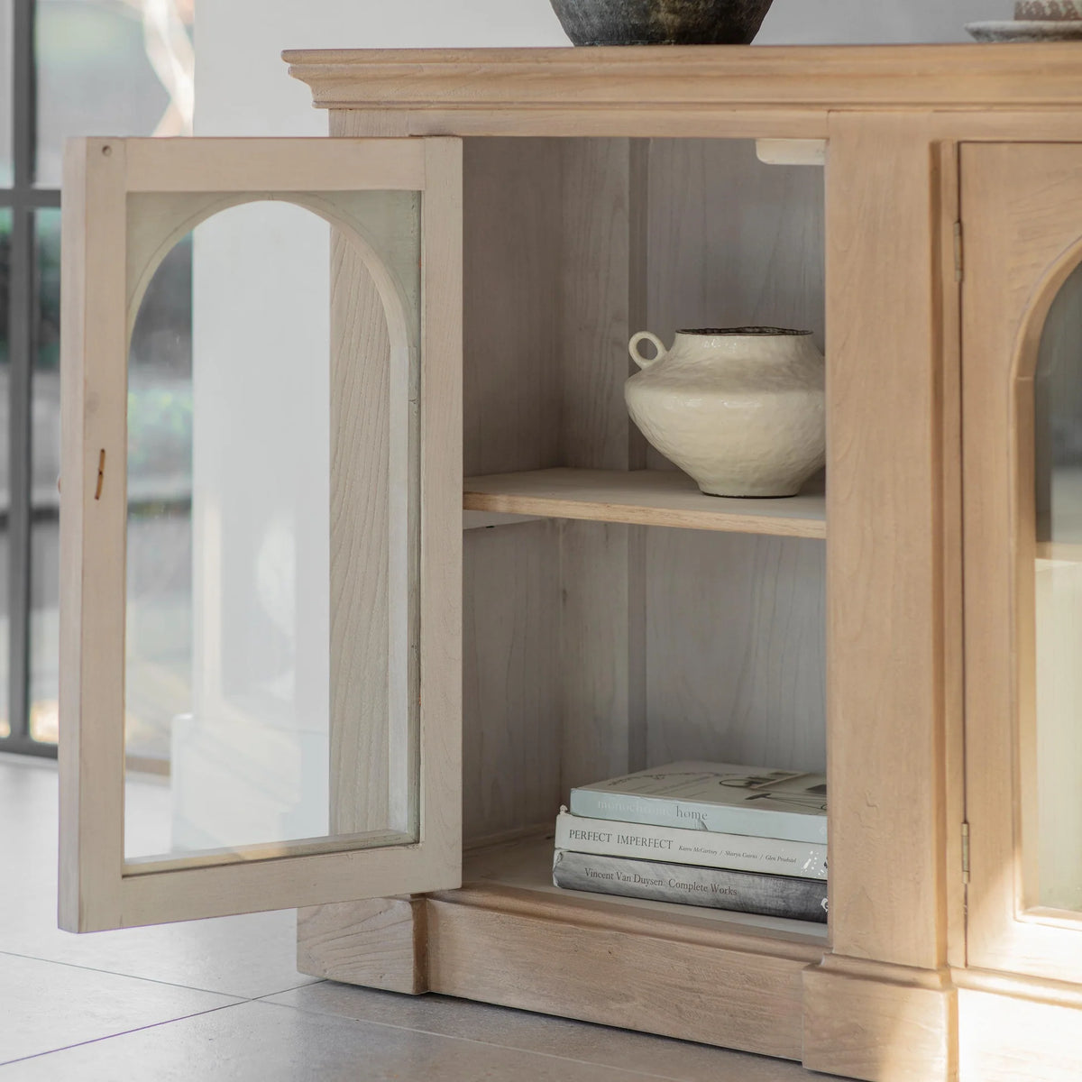 Ambersham Reclaimed Elm Display Sideboard 225cm-B