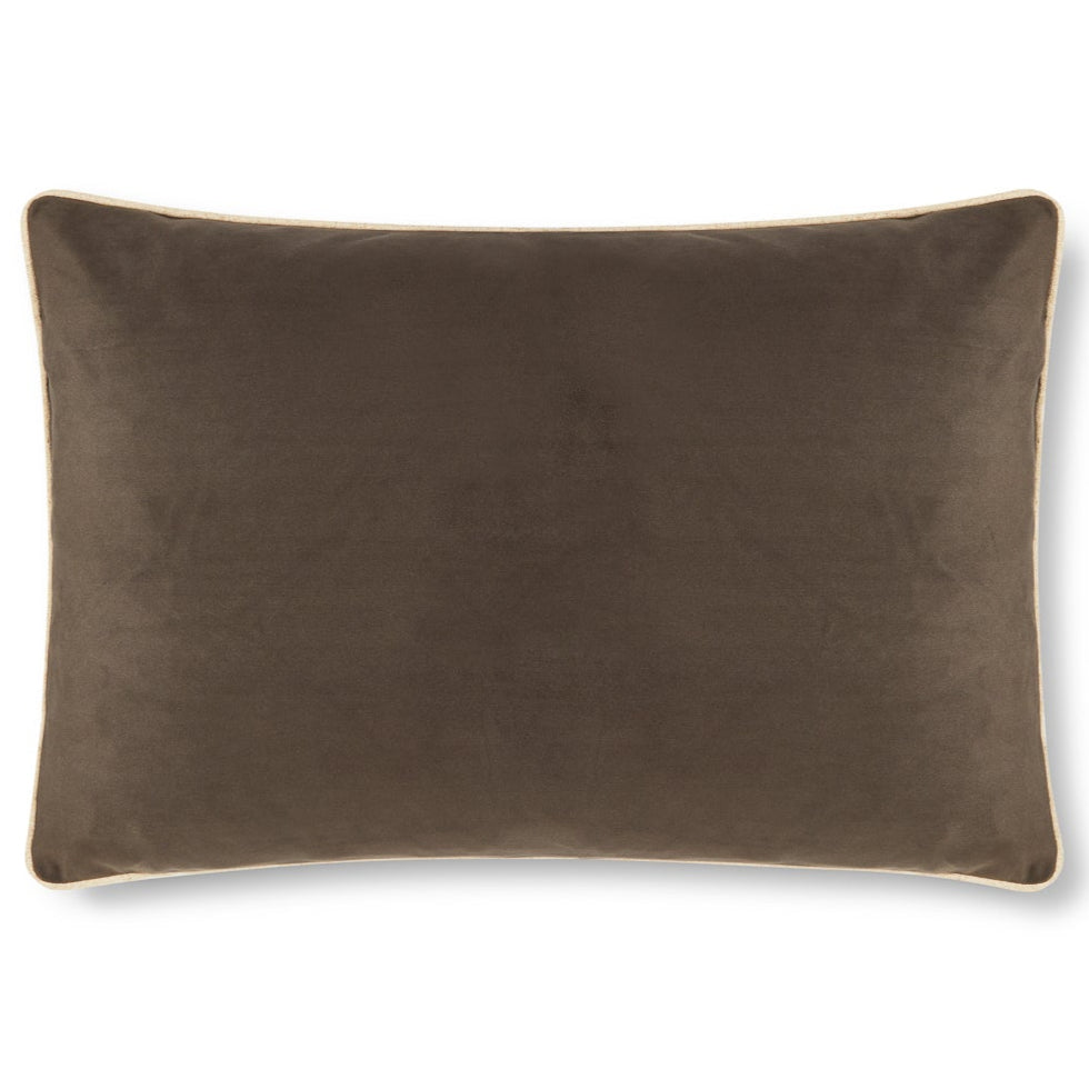 Arthur Large Oblong Cushion Velvet | Mole 60x40cm | Annie Mo's