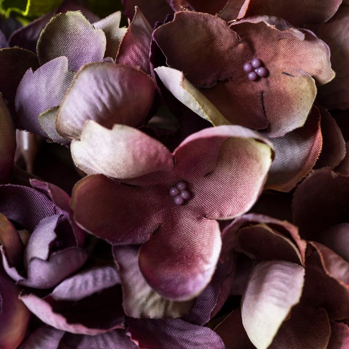 Damson Artificial Hydrangea 35cm