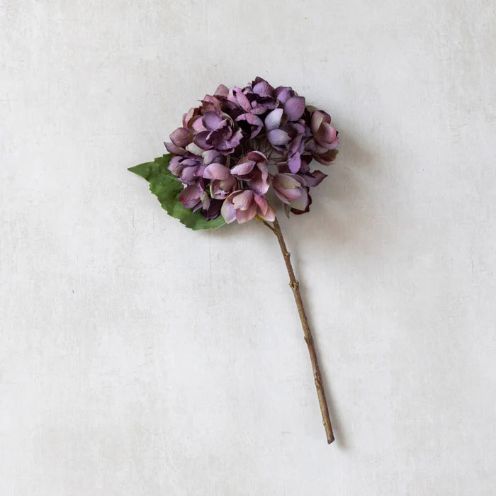 Damson Artificial Hydrangea 35cm