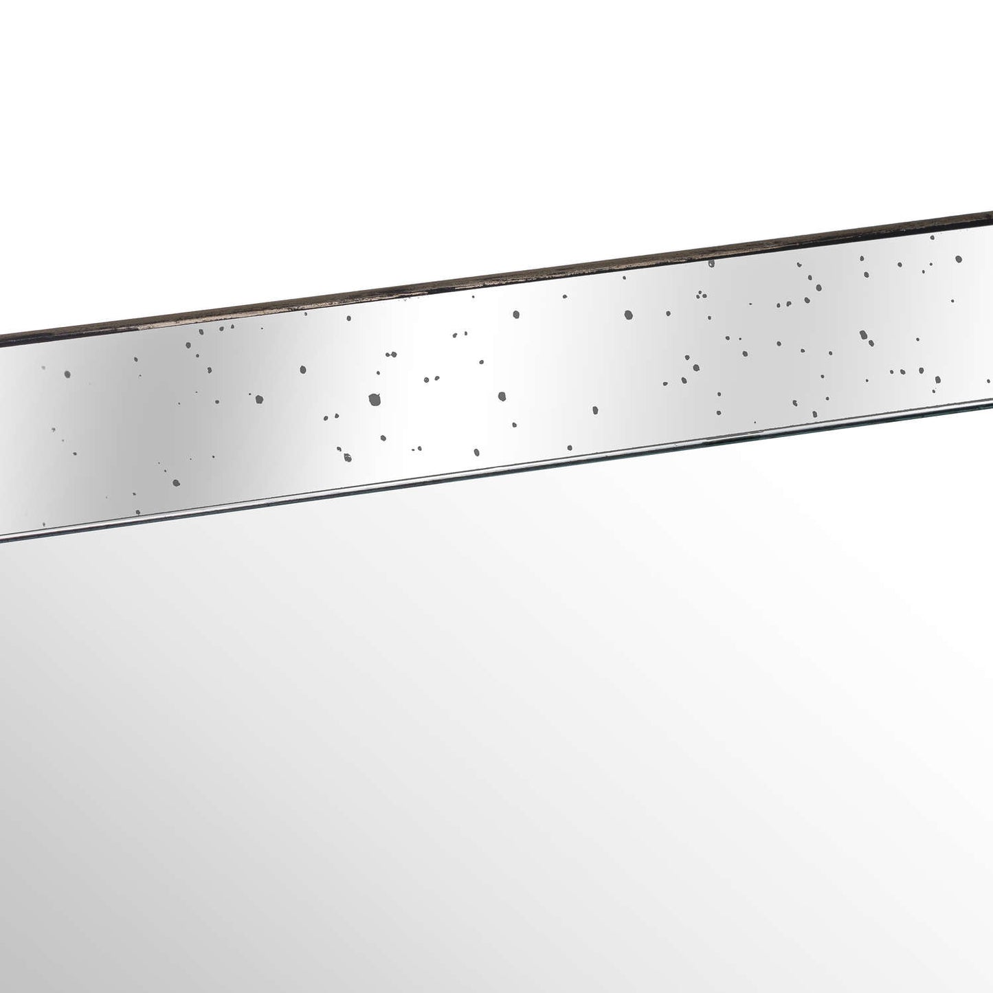 Astor Distressed Large Mirrored Tray With Wooden Detailing 80cm