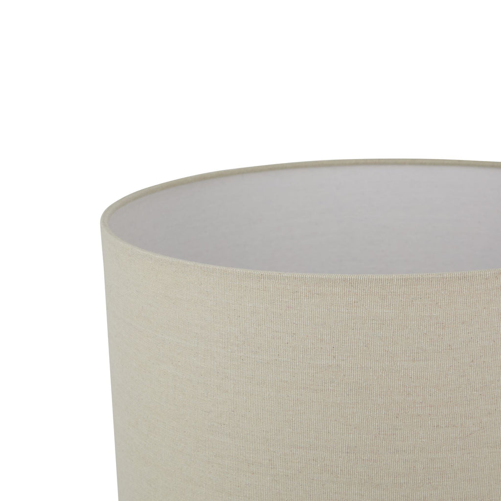 Athena Aged Stone Lekanis Table Lamp With Linen Shade 32cm C | Annie Mo's