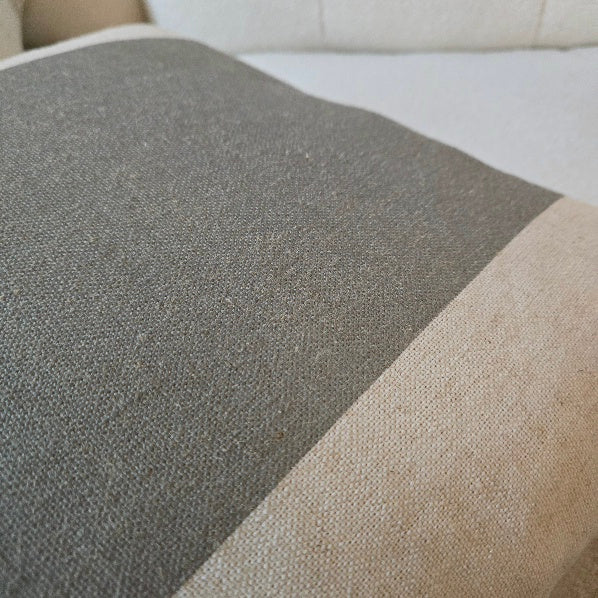 Atlantic Stripe Green Feather Filled Cushion 2