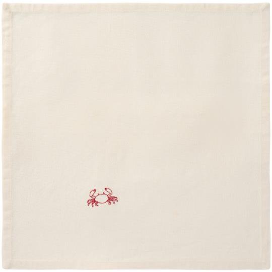 Atlantis Crab Motif Linen Coloured Napkin 40x40cm