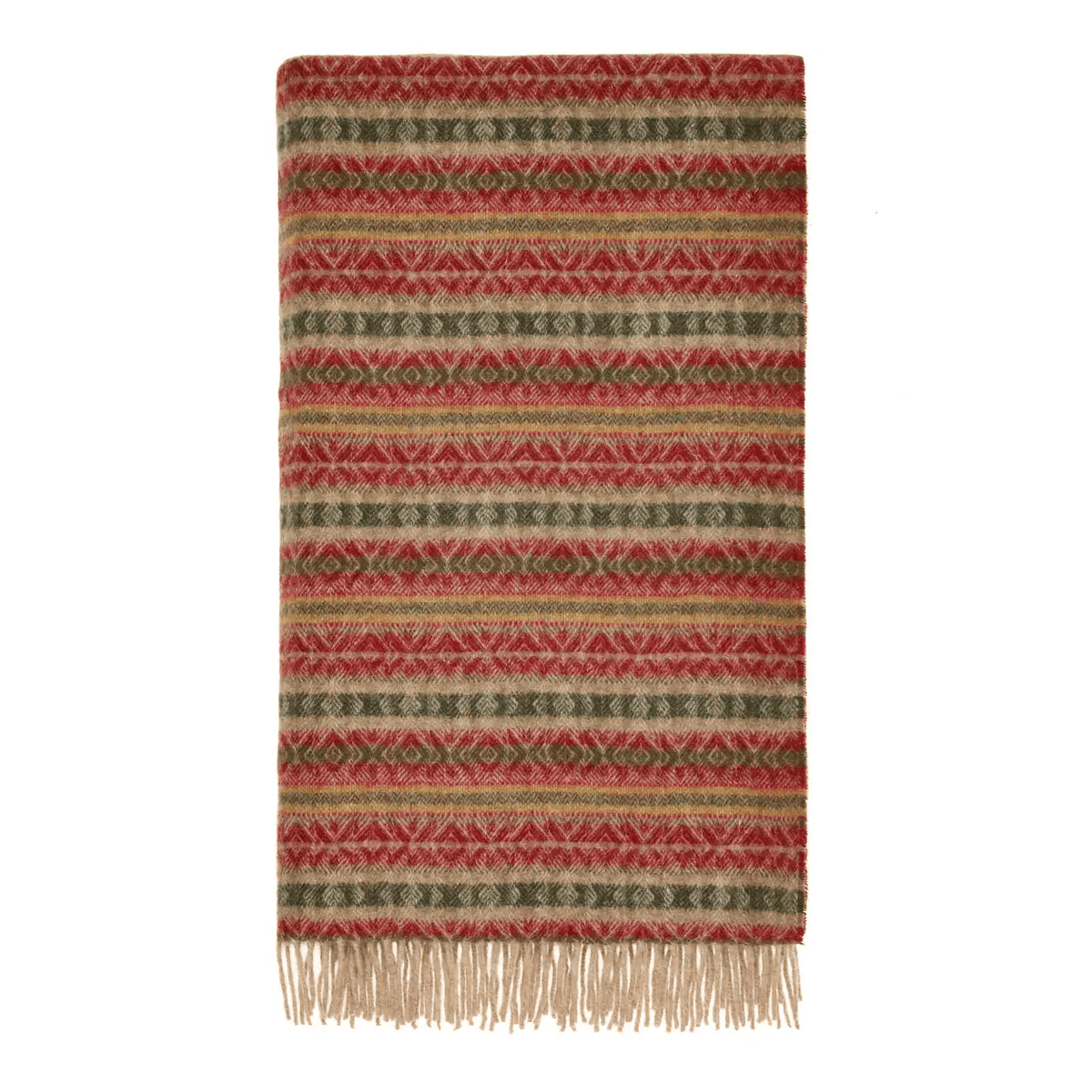 Ayr Red and Olive Throw