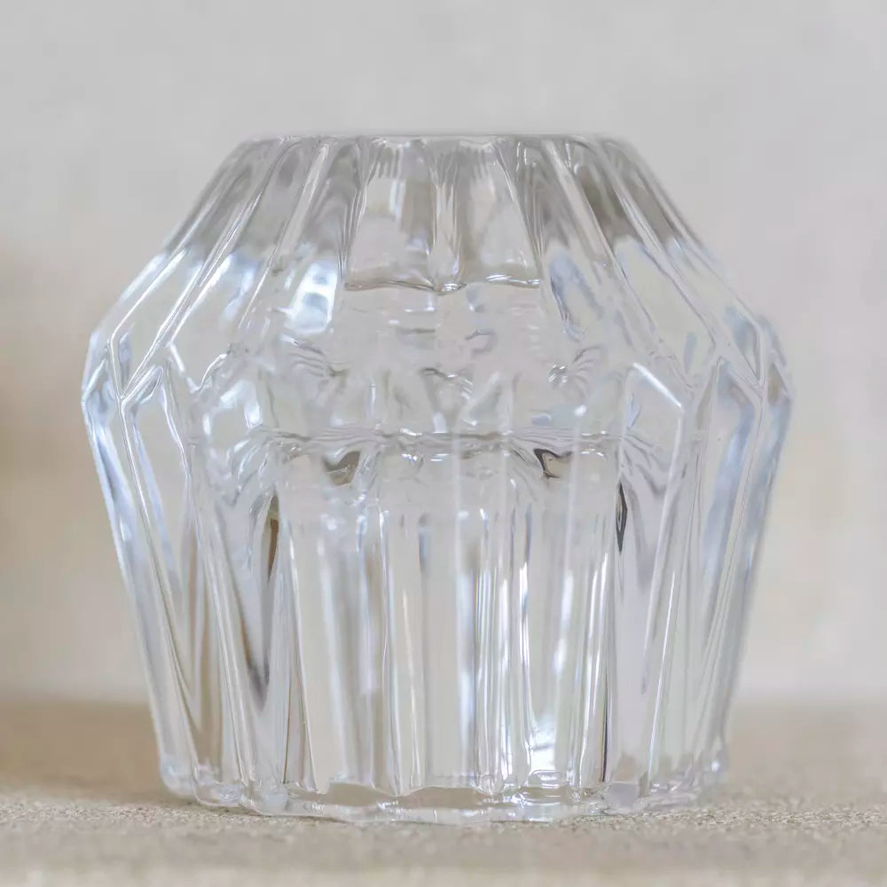 Clear Glass Duo Candleholder