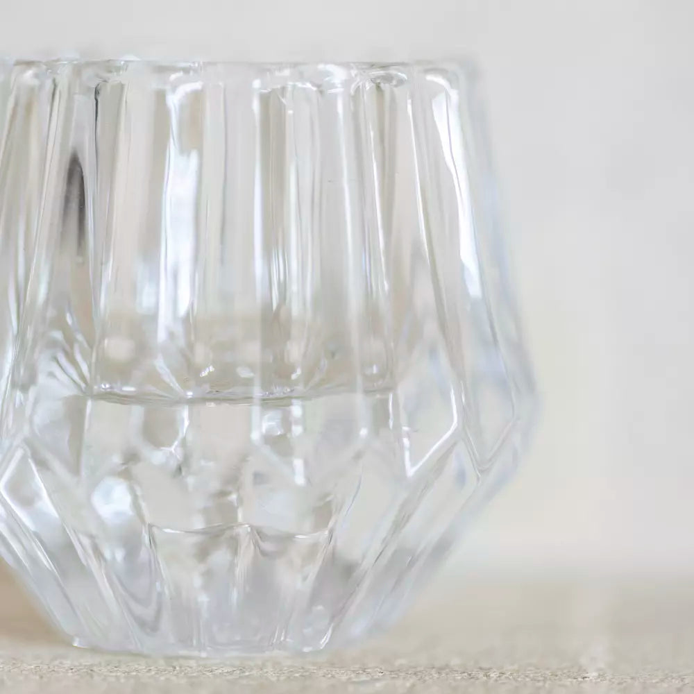 Clear Glass Duo Candleholder
