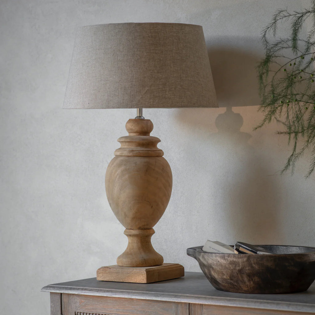Dalhouise Wooden Urn Table Lamp 56cm