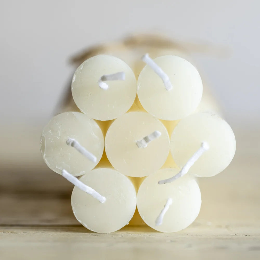 Rustic Dinner Candle Ivory 27cm
