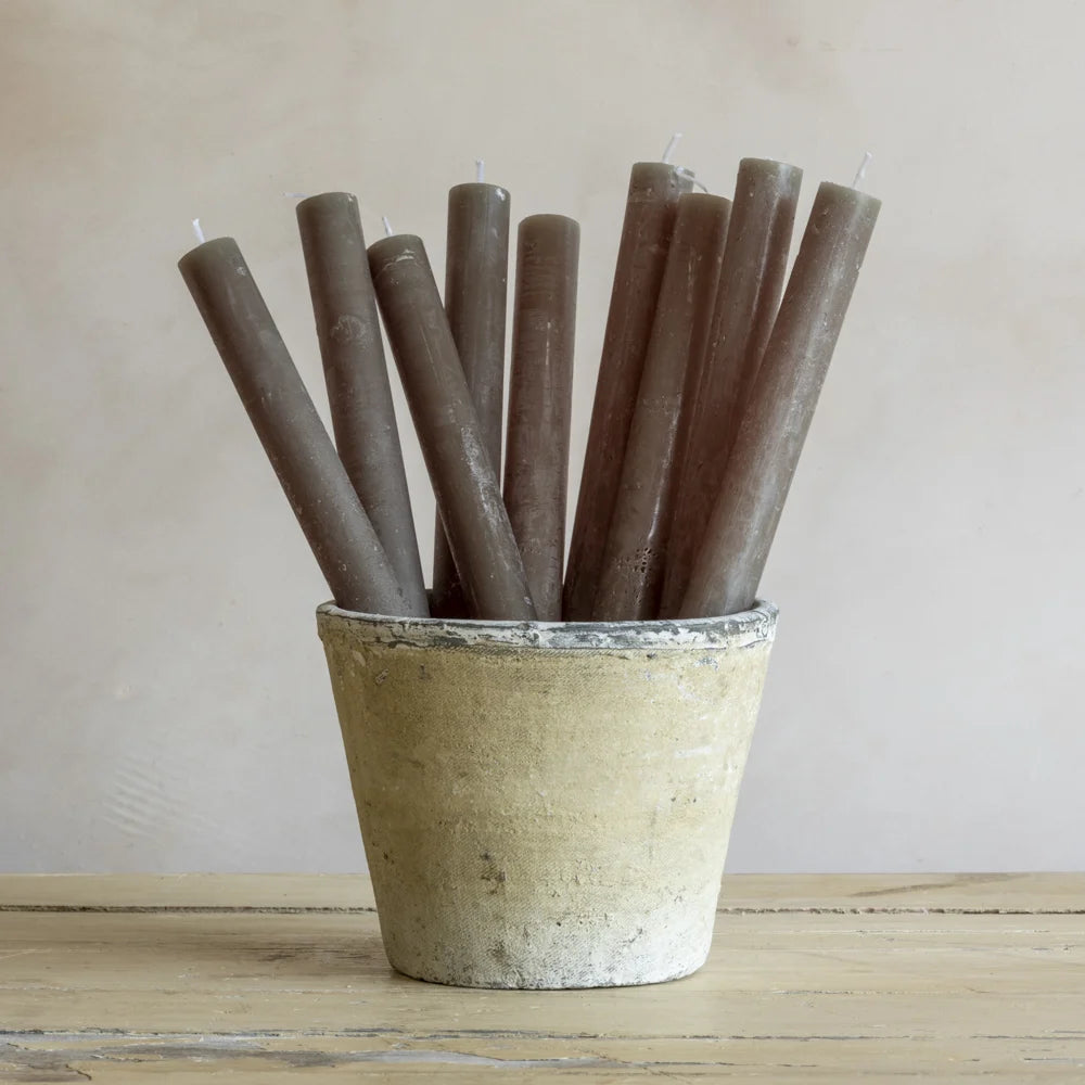 Rustic Dinner Candle Latte 27cm