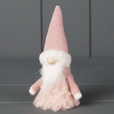 Pink Fabric Gonk with Fluffy Dress 12cm | Annie Mo's