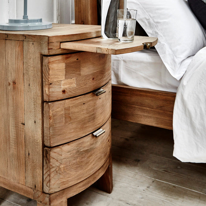 Hamilton Three Drawer Bedside 71cm