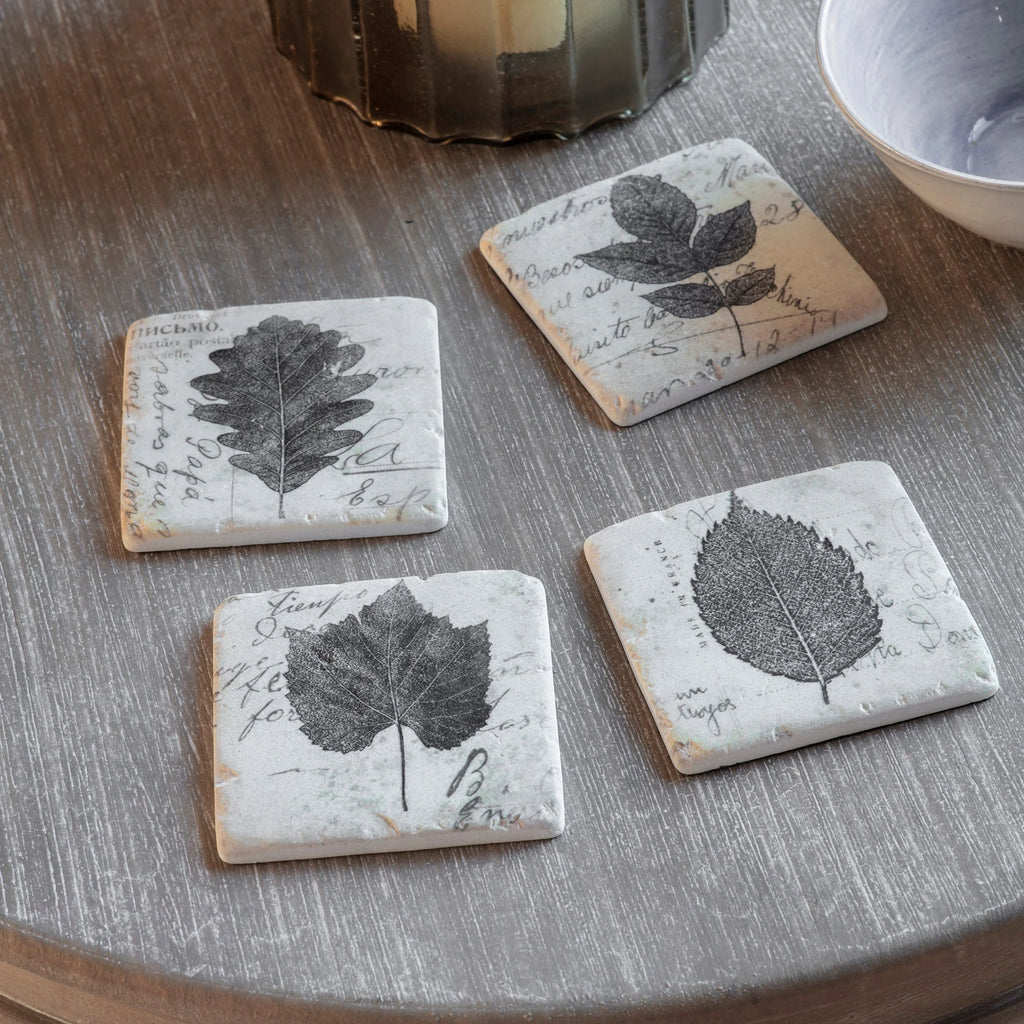 Clayton Set of Four Leaf Coasters | Annie Mo's