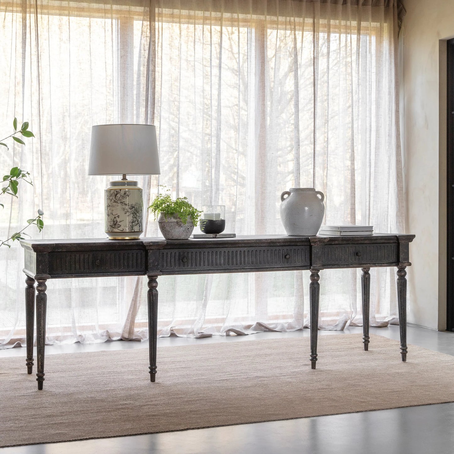Clovelly Spindle Console Table 228cm | Annie Mo's