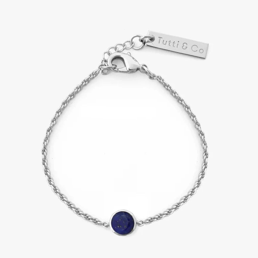 Birthstone Bracelet Silver - Choice of Month Stones