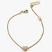 Pave Heart Bracelet Gold