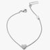 Pave Heart Bracelet Silver