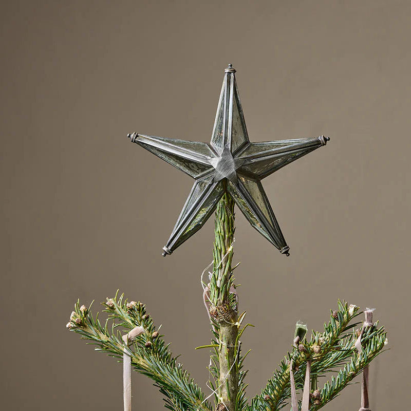 Bakara Star Tree Topper - Antique Silver 19cm | Annie Mo's