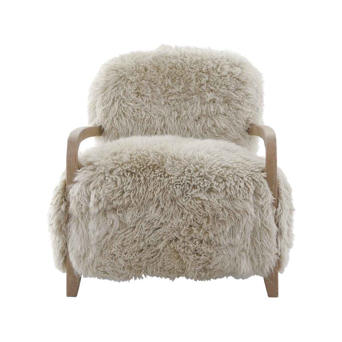 Baaarb Real Sheepskin Accent Chair – Genuine Sheepskin Designer Seating-C