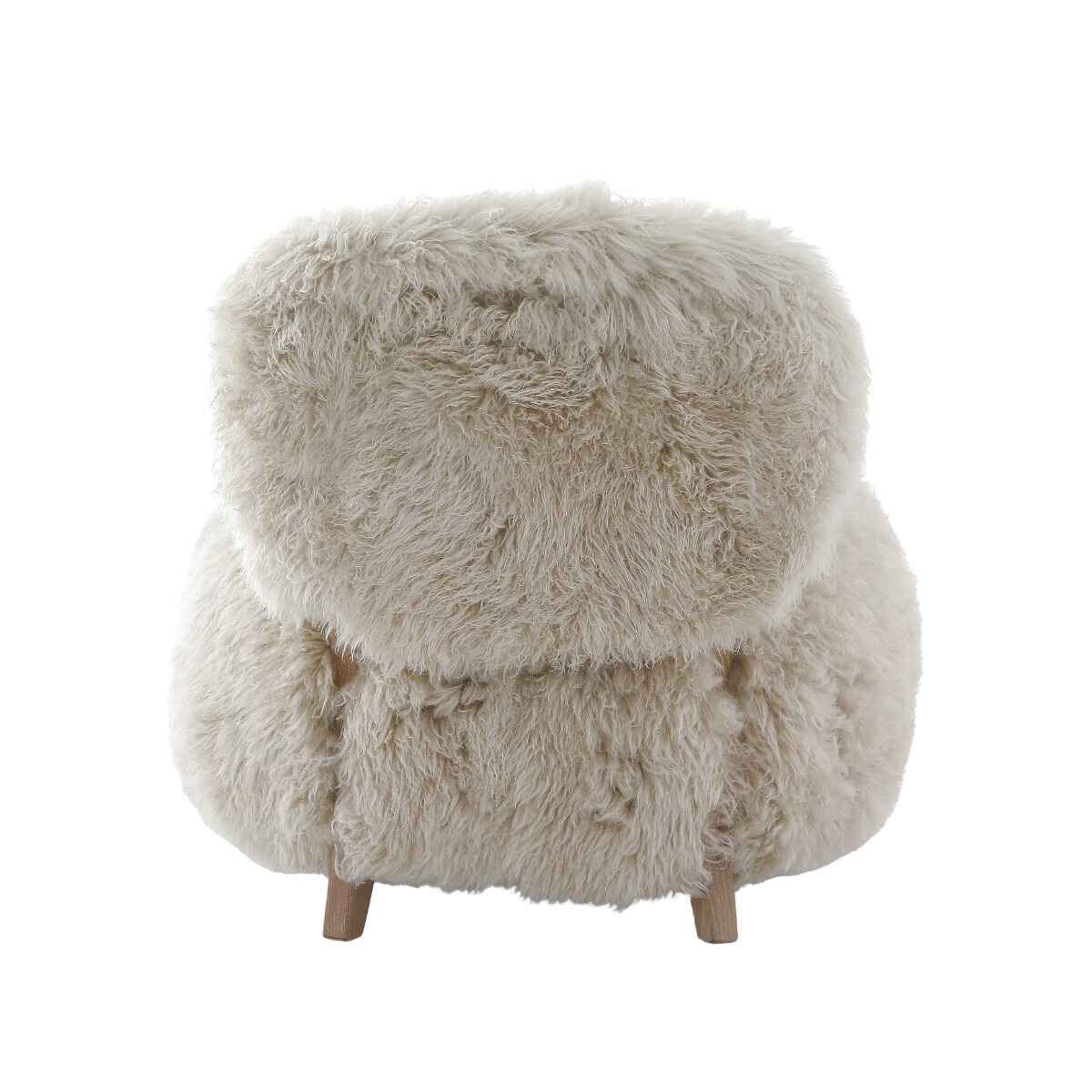 Baaarb Real Sheepskin Accent Chair – Genuine Sheepskin Designer Seating-E