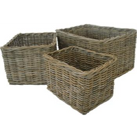 Set of Three Rectangle Baskets 60cm | Annie Mo's