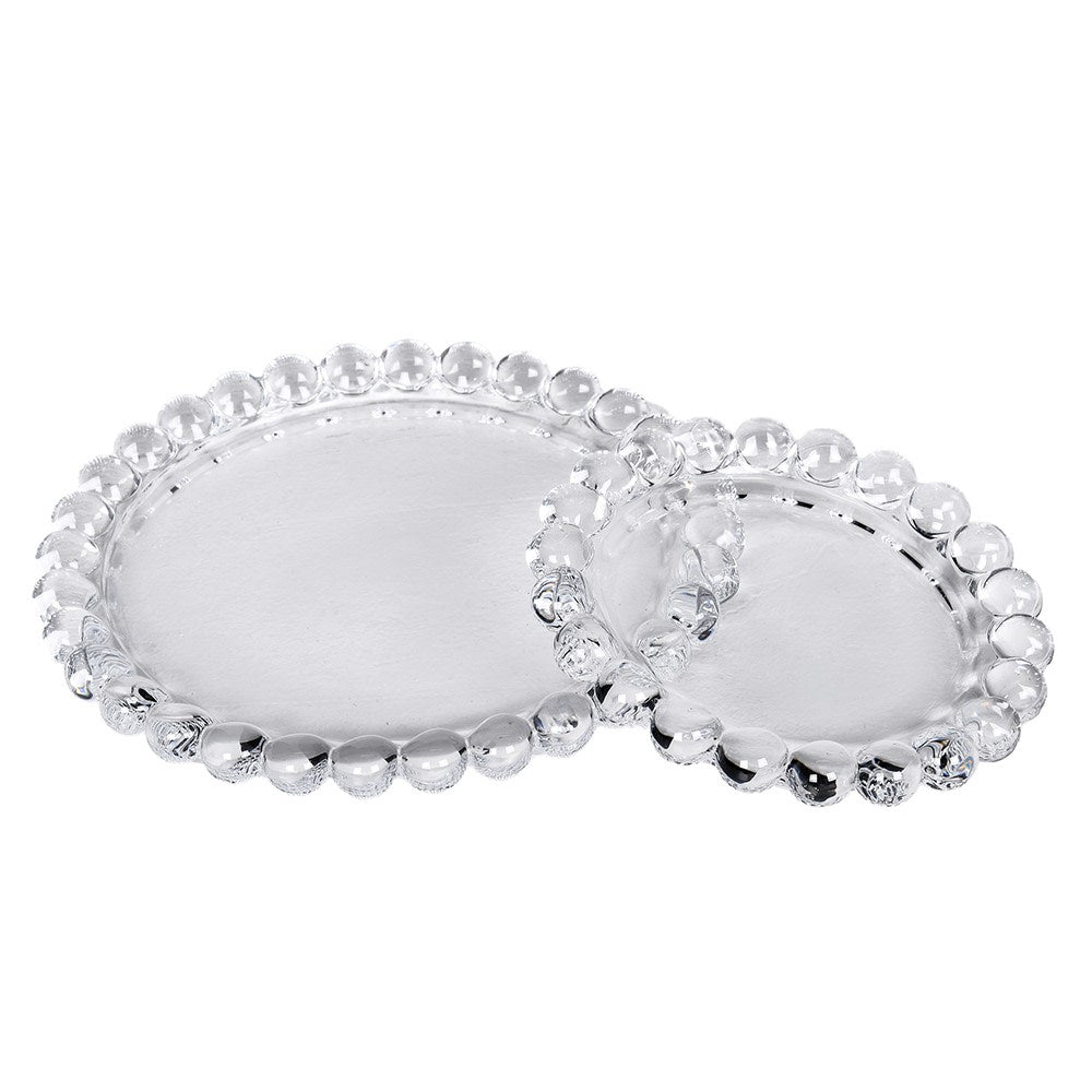 Beaded Edge Candle Plates