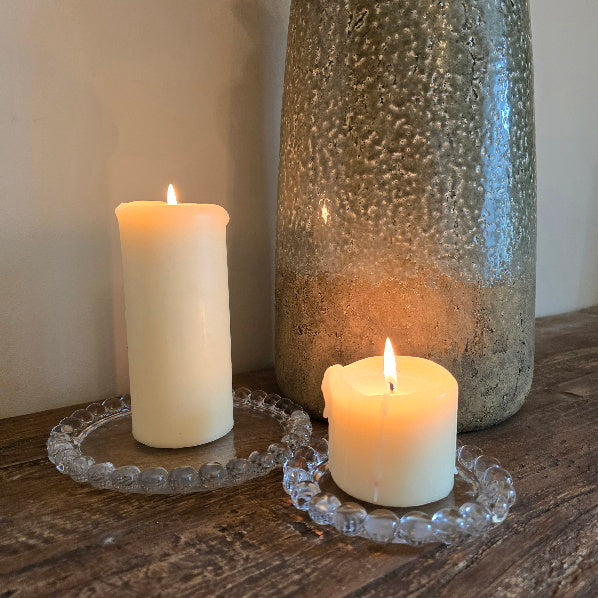 Beaded Edge Candle Plates 1