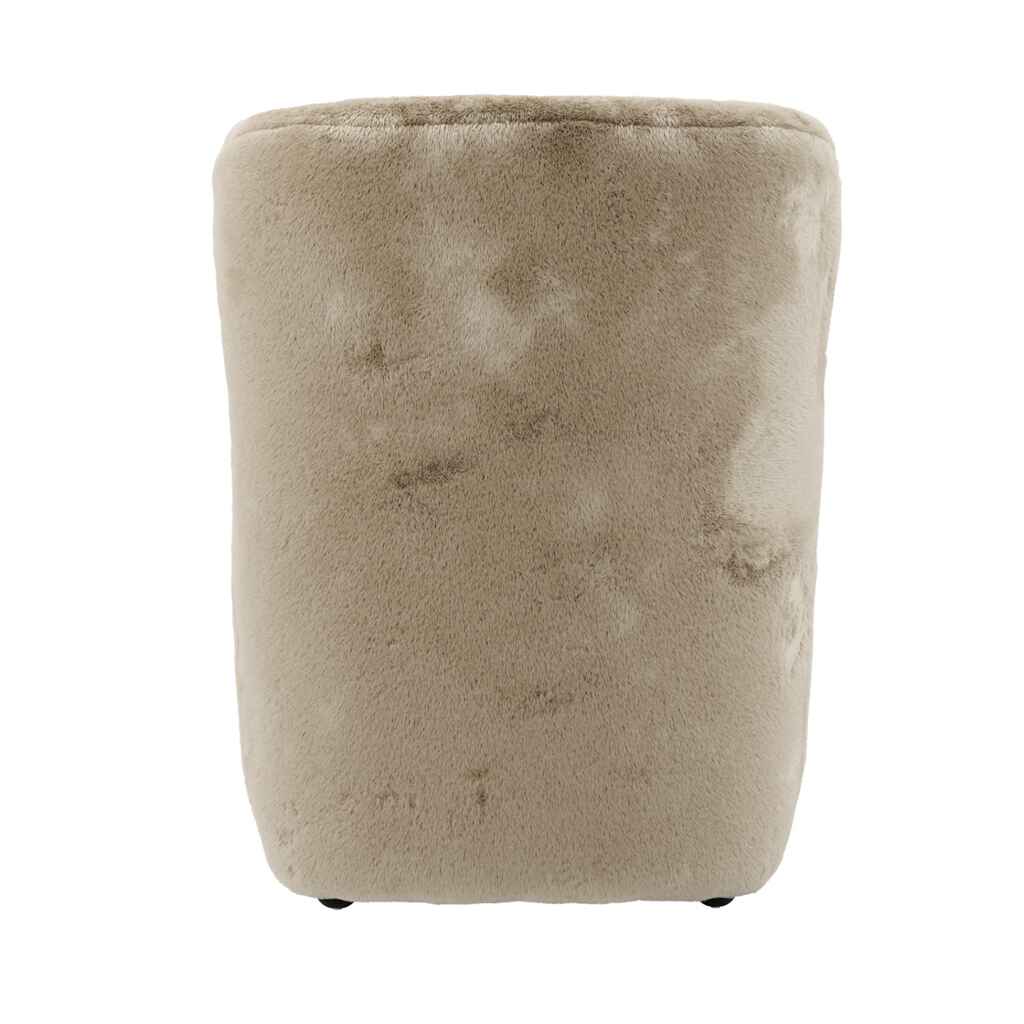 Sumptuous Soft Beige Faux Fur Armchair-B