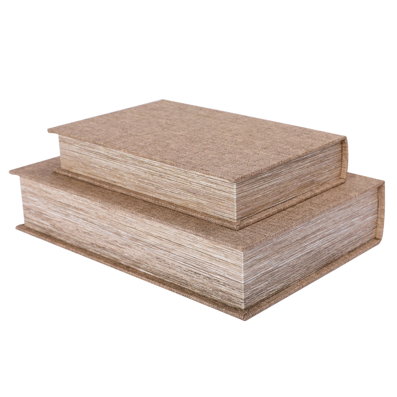 Beige Set of Two Book Boxes 33cm C