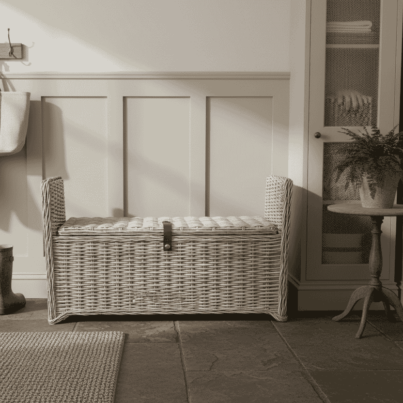Rectangle Bench with Trunk Storage 123cm | Annie Mo's