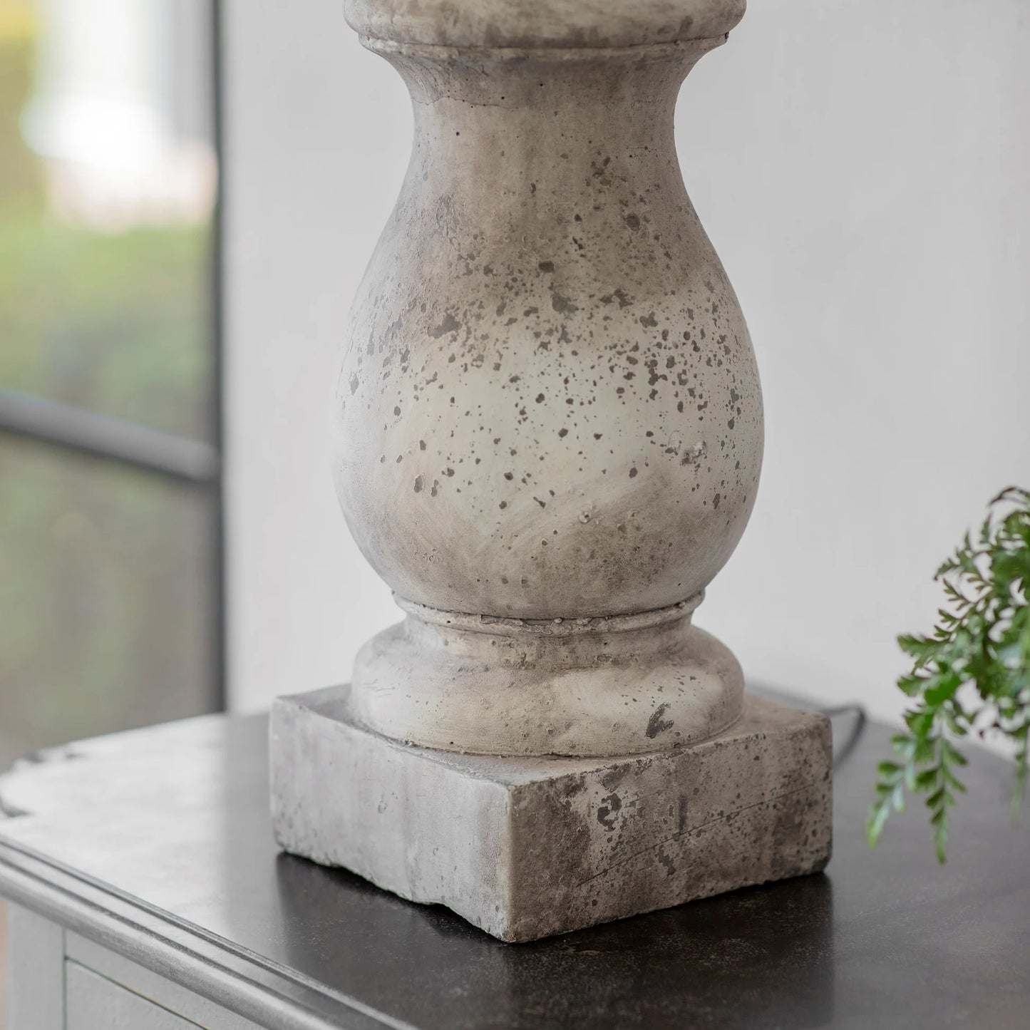 Birkdale Stone Lamp with Linen Shade 78cm
