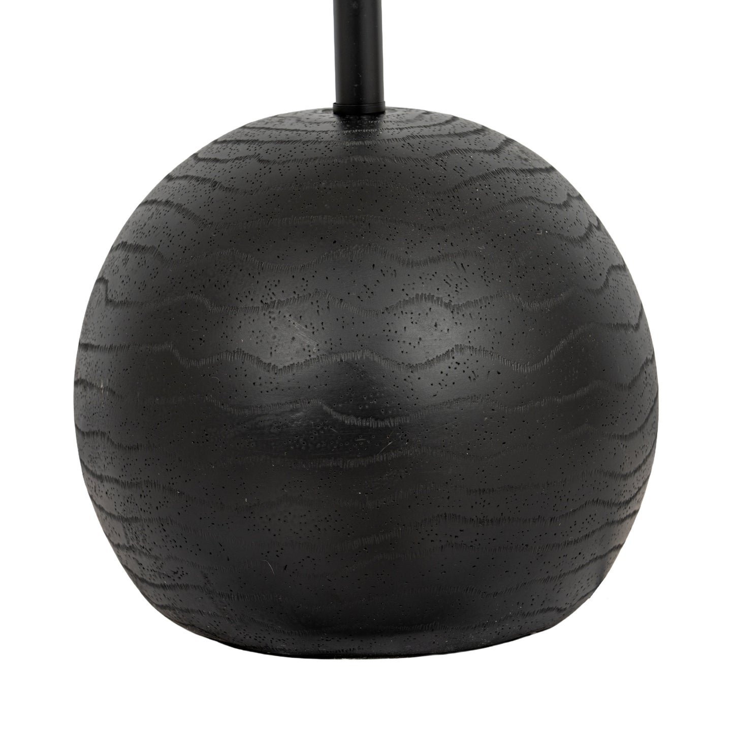 Black Cannon Floor Lamp With Hessian Shade 151cm