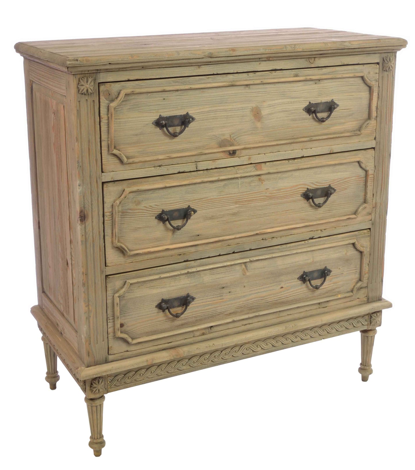 Bleached Mahogany Vintaged Chest Of Drawers -C