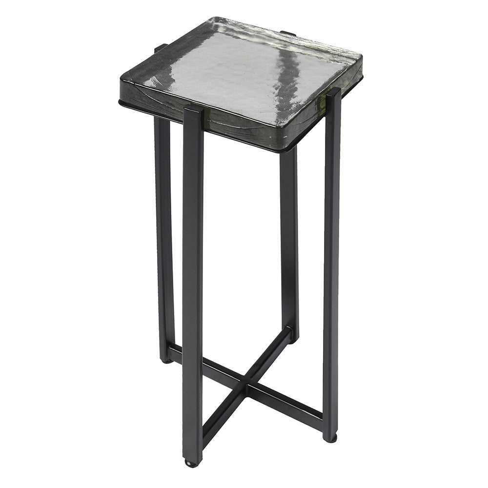 Block Glass Side Table 62cm