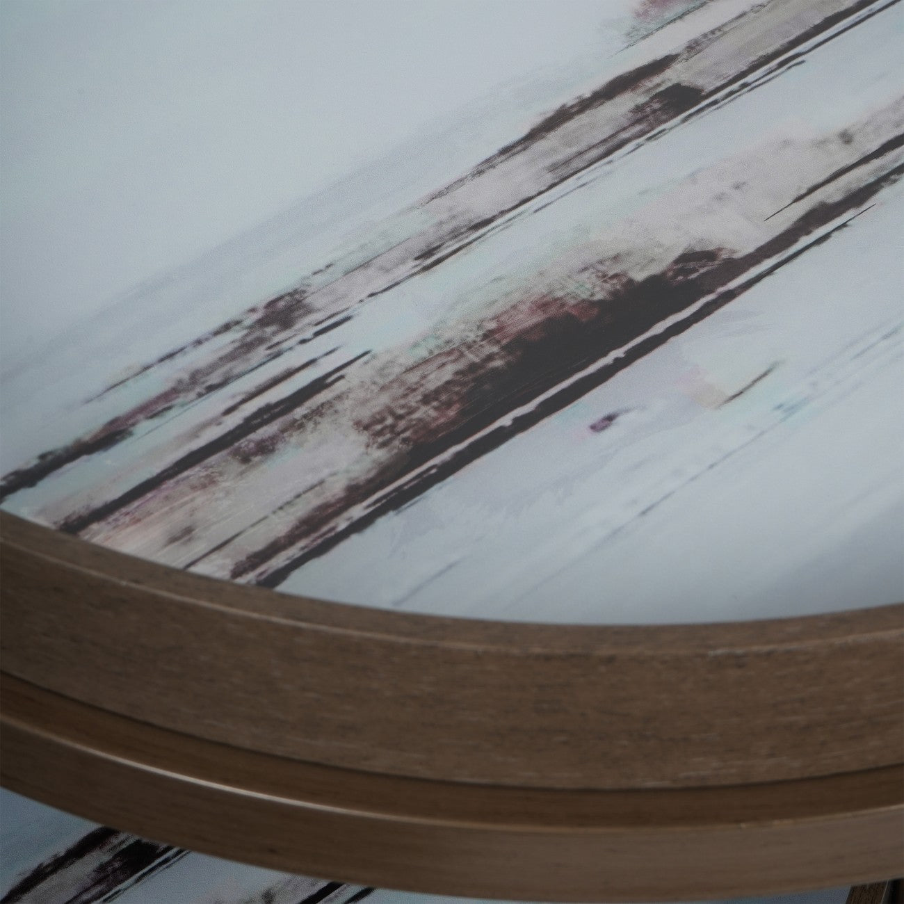 Blurred Seascape Set of Two Side Tray Nesting Tables