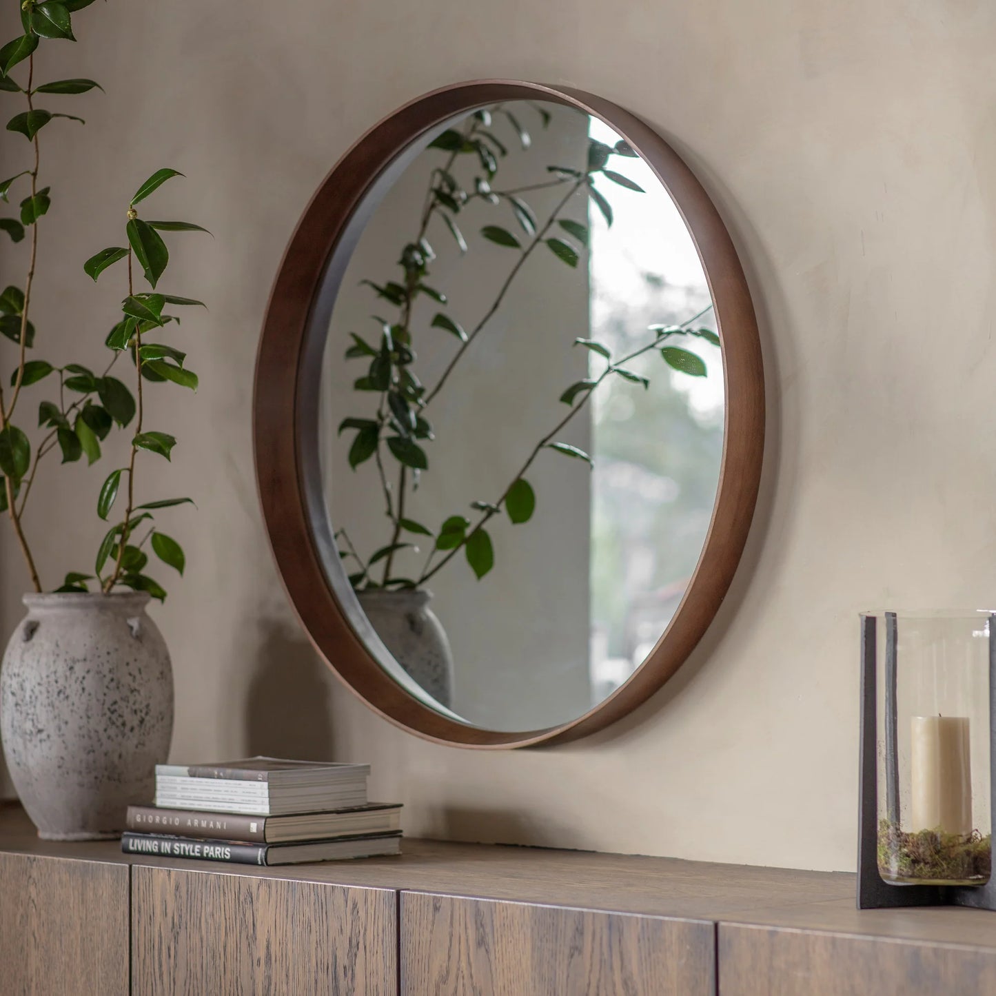 Braunston Large Round Mirror 100cm | Annie Mo's