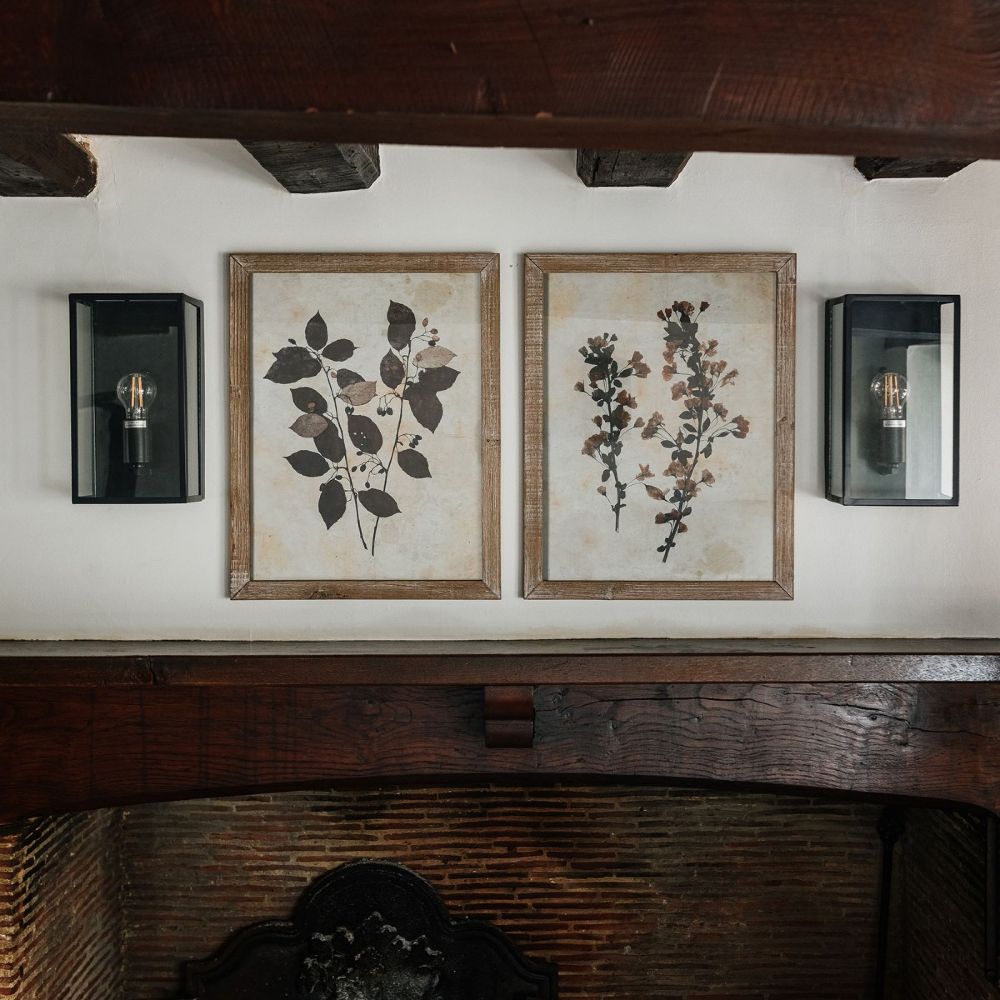 Ormington Set of Two Ornamental Leaf Framed Prints 53.8cm