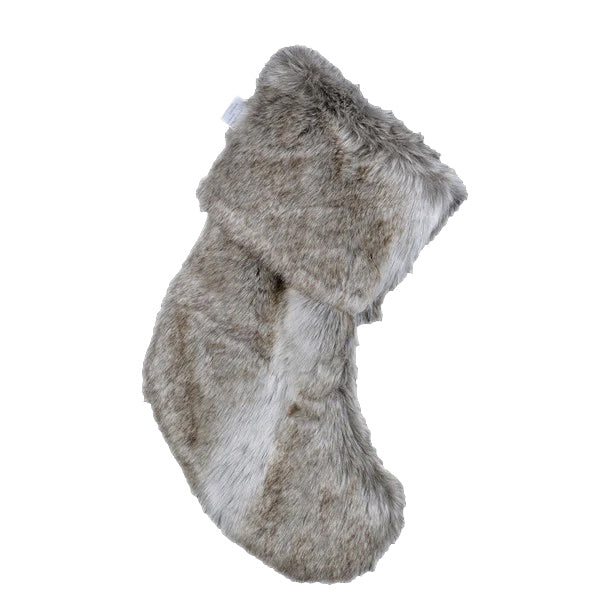 Brown Faux Fur Christmas Stocking 47cm