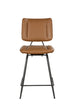 Jack Cognac PU Counter Height Bar Stool (Pair)