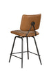 Jack Cognac PU Counter Height Bar Stool (Pair)