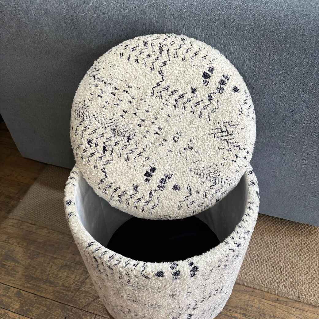 Patterned Occasional Storage Stool-B