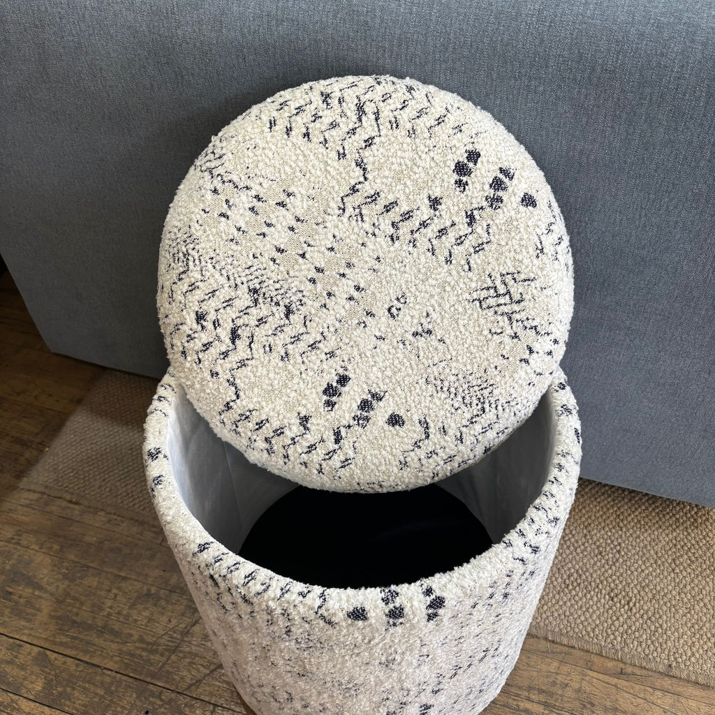 Patterned Occasional Storage Stool 45cm Style Two