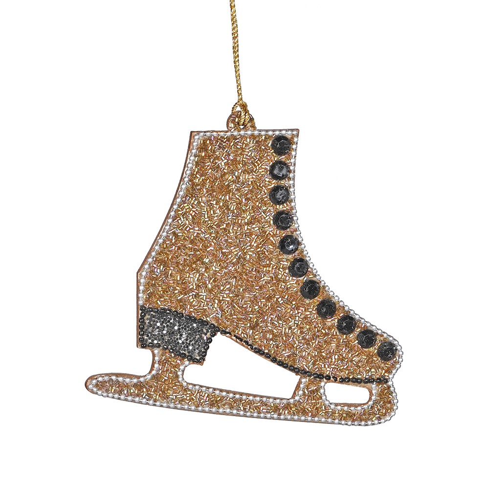 Gold Bead Skating Boot 11cm | Annie Mo's