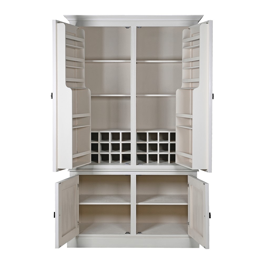 Nordic Gustavian Pantry Cabinet 130cm Wide