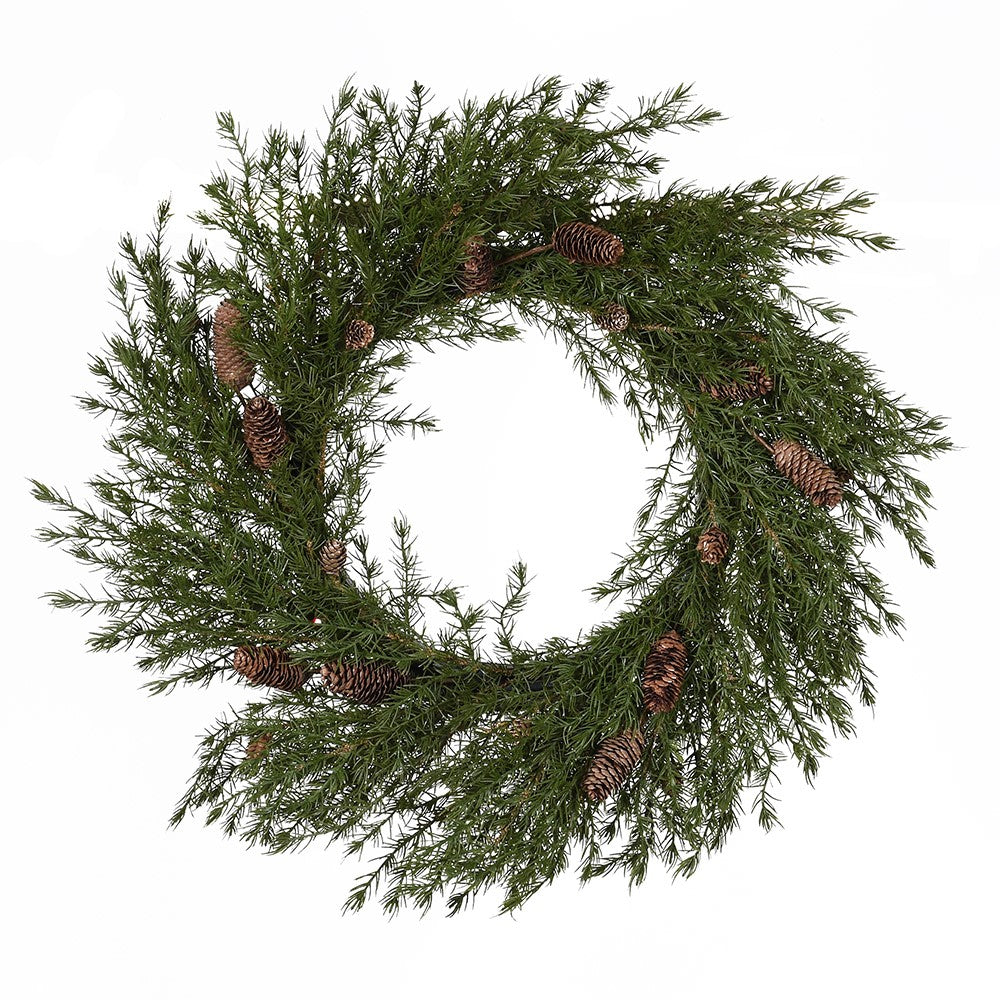 Evergreen Cone Wreath 76cm | Annie Mo's