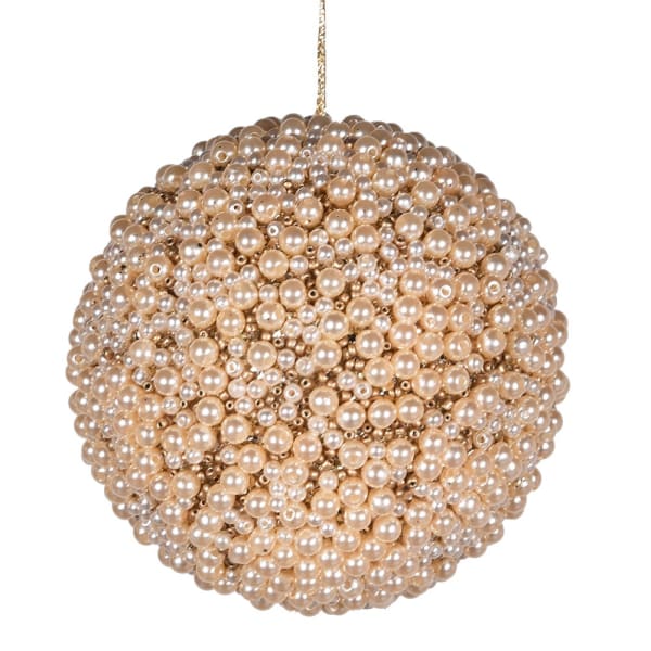 Golden Pearl Bauble 11cm | Annie Mo's