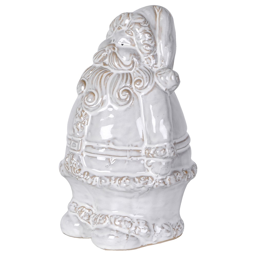 Glazed Ceramic Yuletide Cheer Santa 19cm