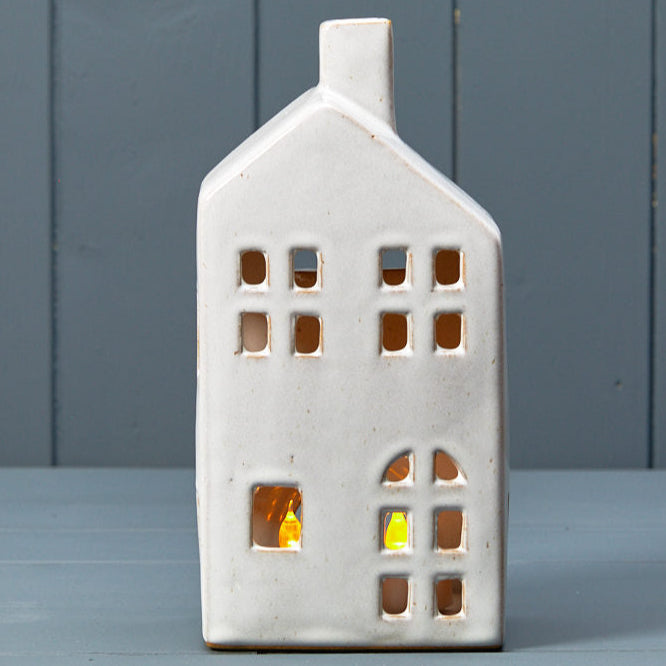 Ceramic Tealight House with Glazed Finish 20cm | Annie Mo's