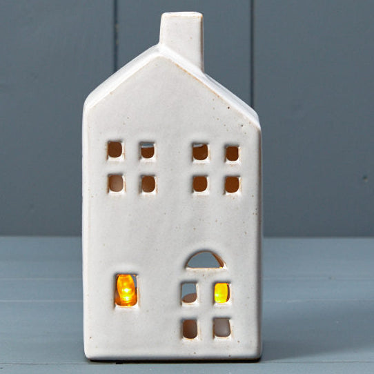 Ceramic Tealight House with Glazed Finish 16cm | Annie Mo's